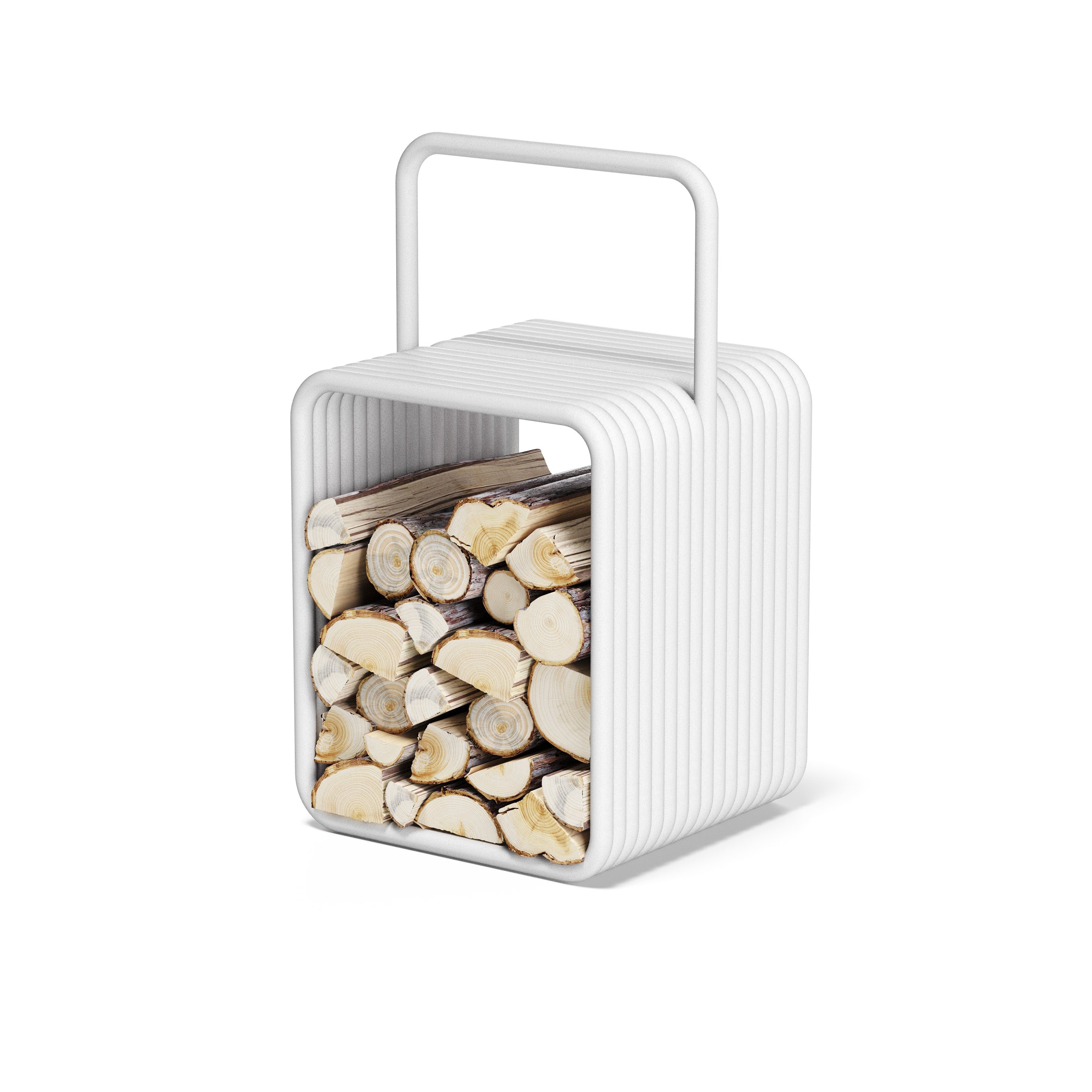 TUBE Log Holder – Firewood Storage, Refined